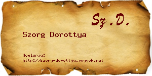 Szorg Dorottya névjegykártya