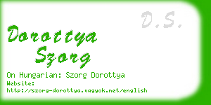 dorottya szorg business card